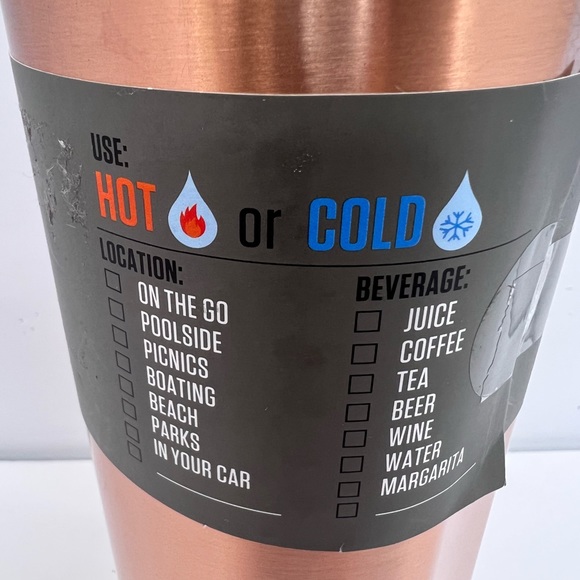 ⭐️THIRSTYSTONE💯WINE GROWLER,25oz, TITANIUM COPPER PLATED, FOR HOT/COLD BEVERAGE - Picture 8 of 10